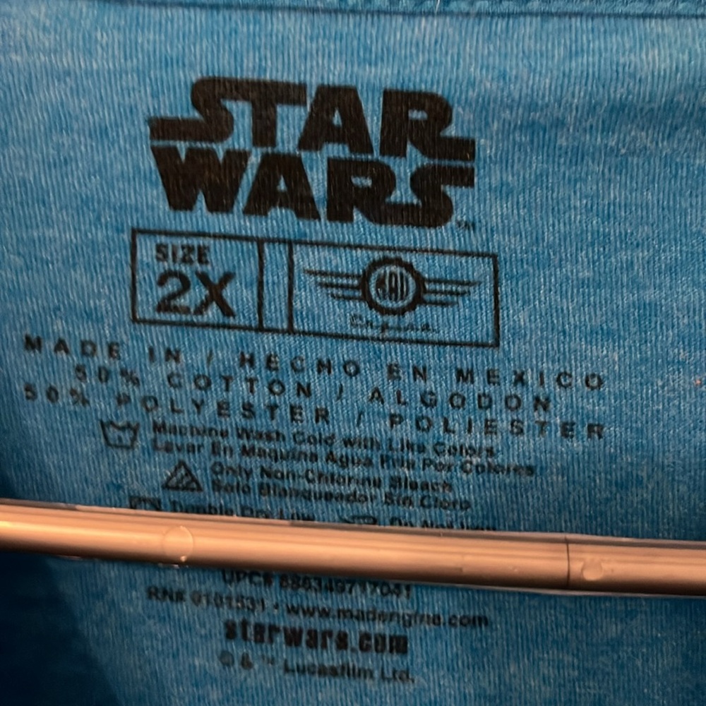 NEW MENS STAR WARS SZ 2X BLUE BB-8 GRAPHIC CREW NECK T-SHIRT - Picture 3 of 4